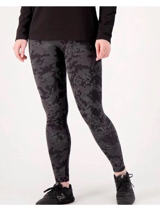 AnyBody Pants - AnyBody Black & Gray Camouflage High-Rise Leggings